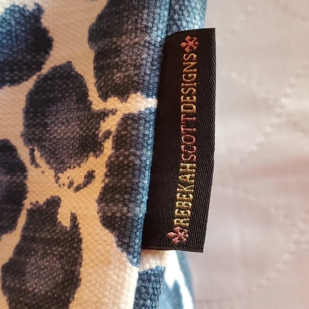 Rebekah Scott Designs Blue Leopard Petal Inside Lining Fabric Sz M/L‎ Backpack