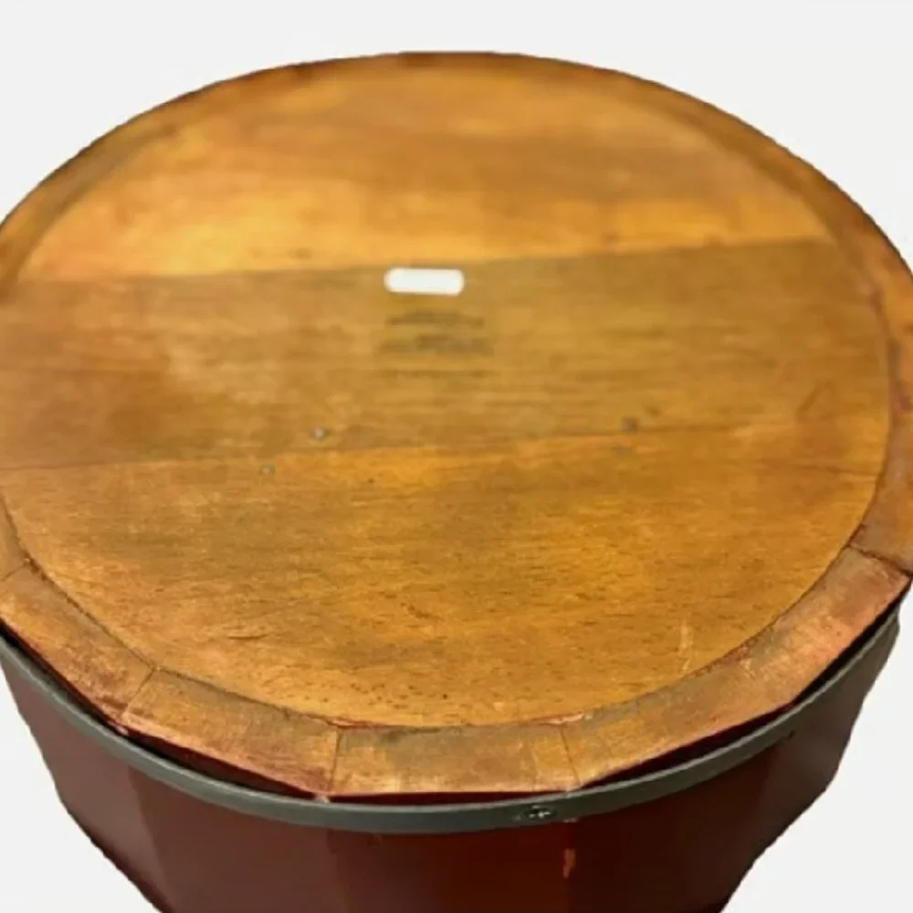 RARE NWT Pottery Barn Wood Bucket Catchalls RED | 11