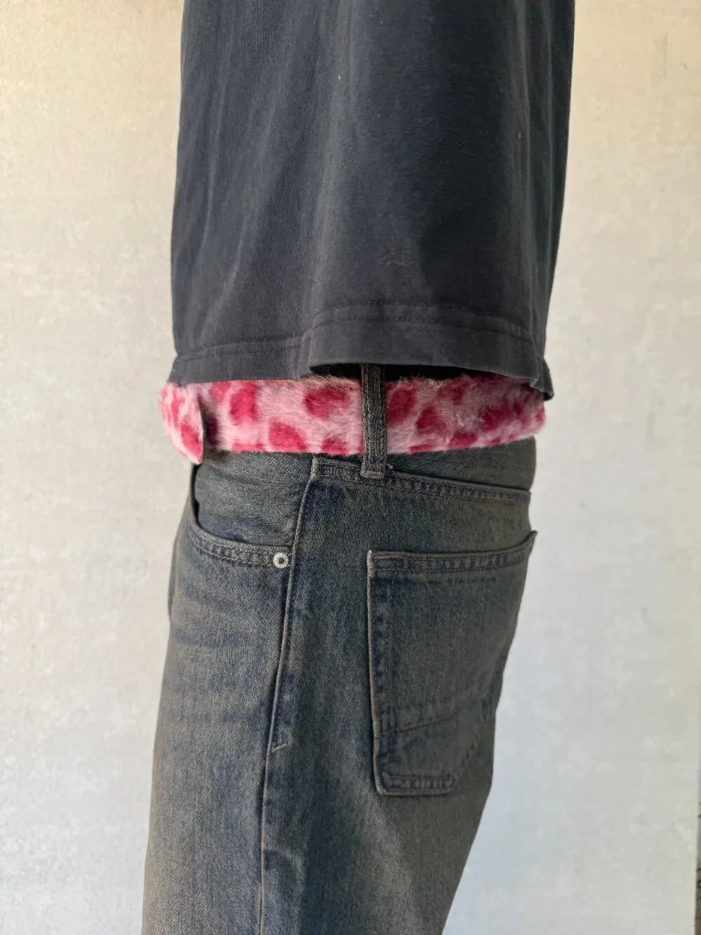 Pink Rose Floral Eyelet Grommet Belt
