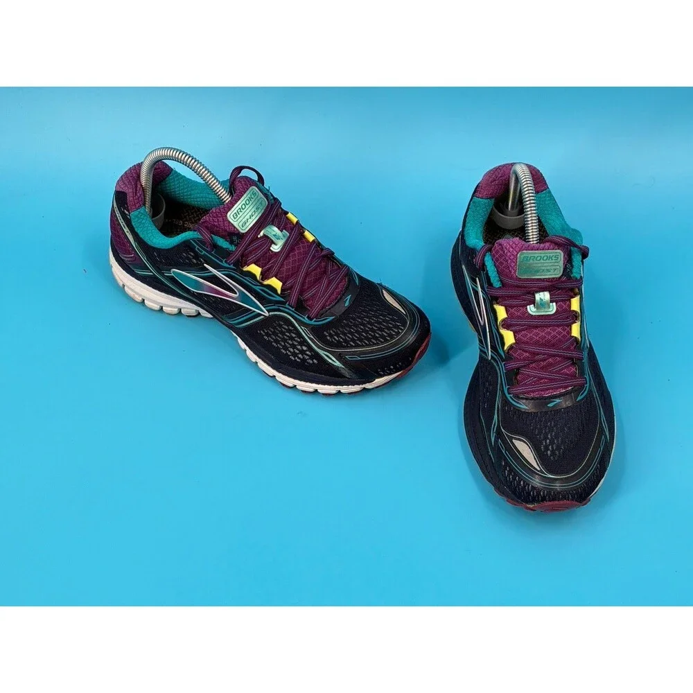Brooks Ghost 8 Women’s 9 B Running Shoes Peacoat Purple Teal 1201931B431