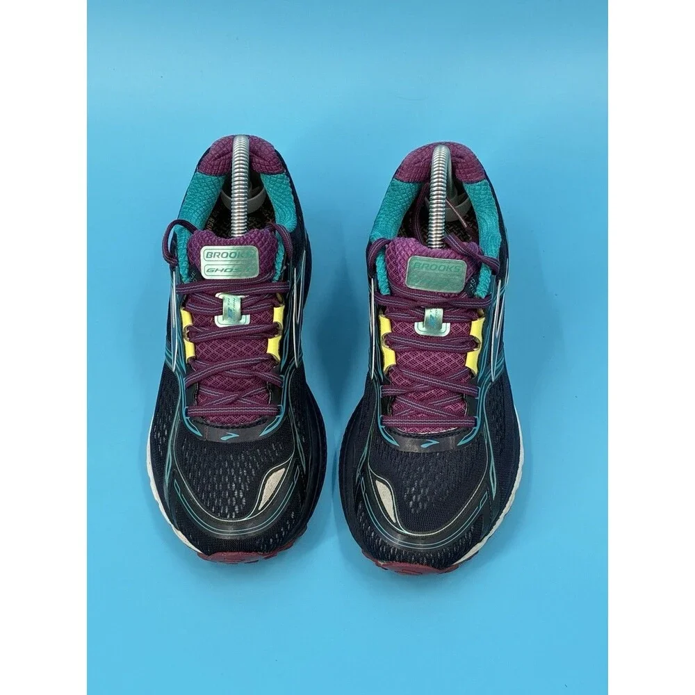 Brooks Ghost 8 Women’s 9 B Running Shoes Peacoat Purple Teal 1201931B431
