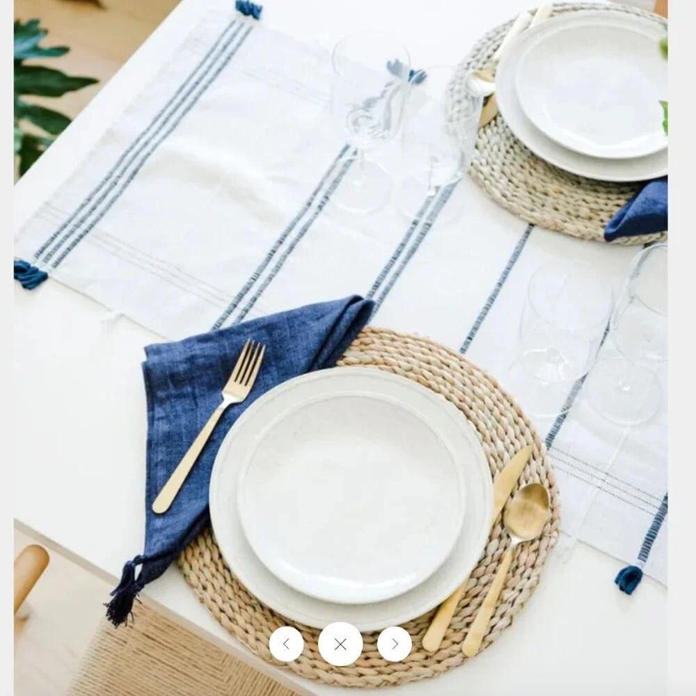 Creative Women | Ribbons Cotton Table Runner, Hand-Spun & Ethically Made ♥ NWOT