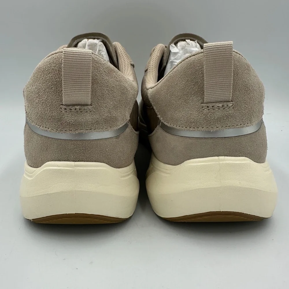 Vionic Presley‎ Walking Sneaker women 11 Taupe Suede slip-on Athleisure Orthotic