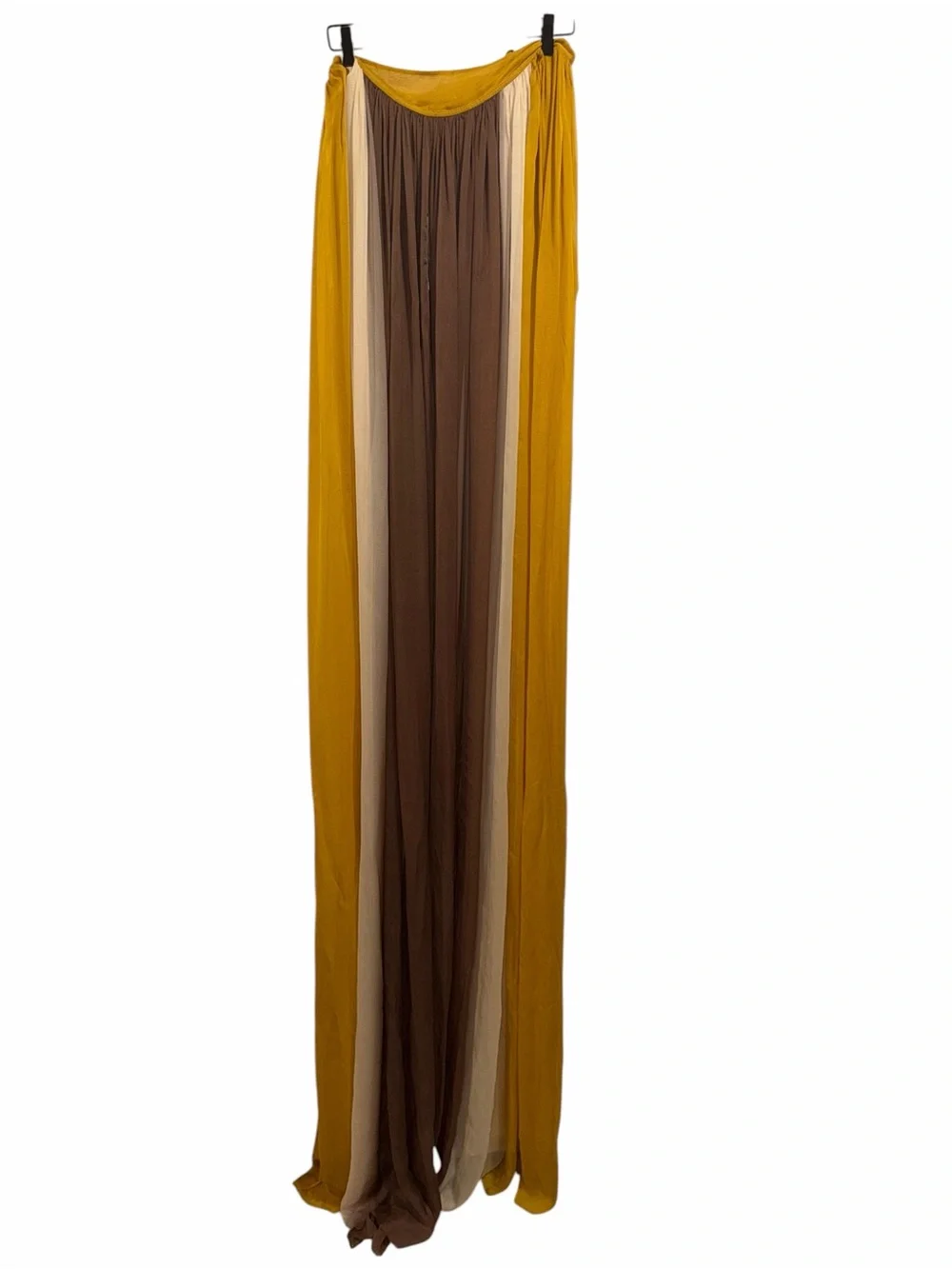 Rick Owens Yellow Silk Cape Sheer Runway Wrap One Size Rare EUC