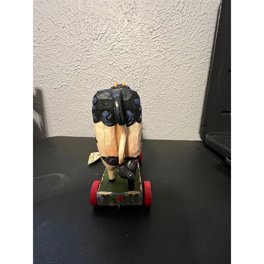 Jim Shore Heartwood Creek Bell Cow Figurine 4008182 Pull Toy 2007 Enesco 9x6