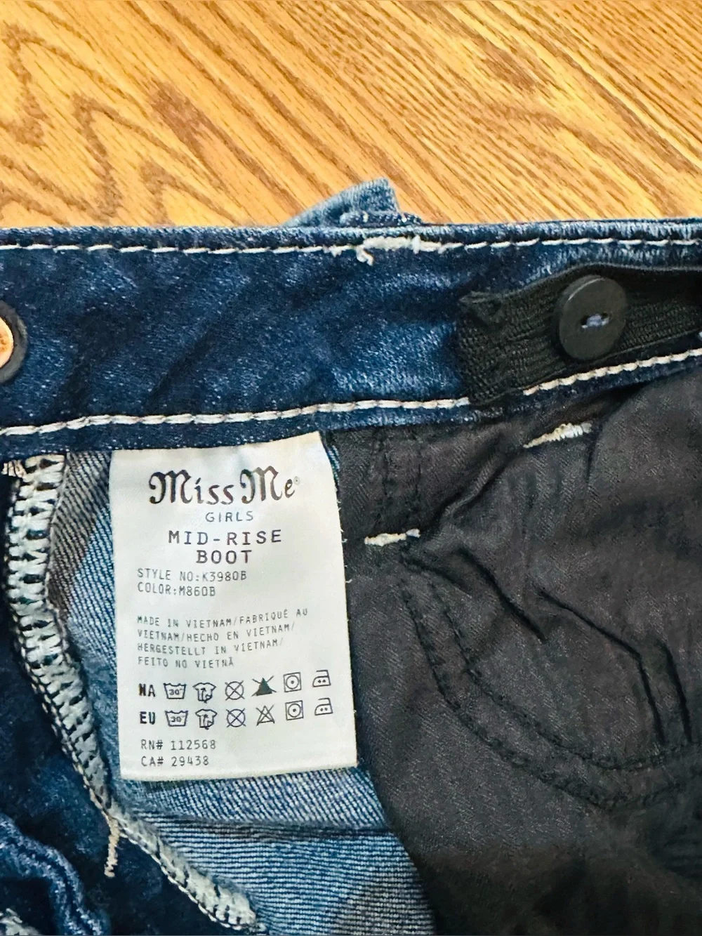 Miss Me Girls Bootcut Stretch Jeans 12