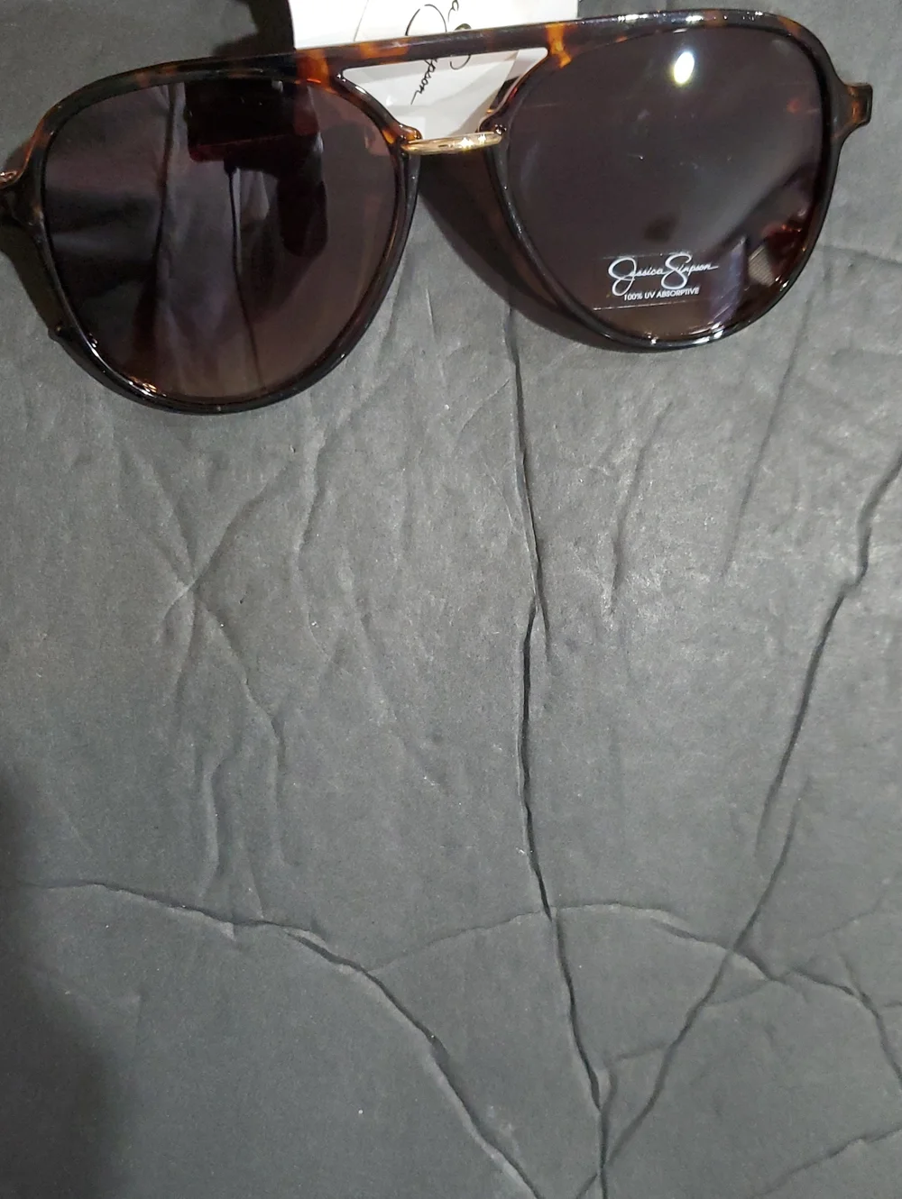 Jessica Simpson j6382 brown tortoiseshell aviator flat brow style sunglasses new
