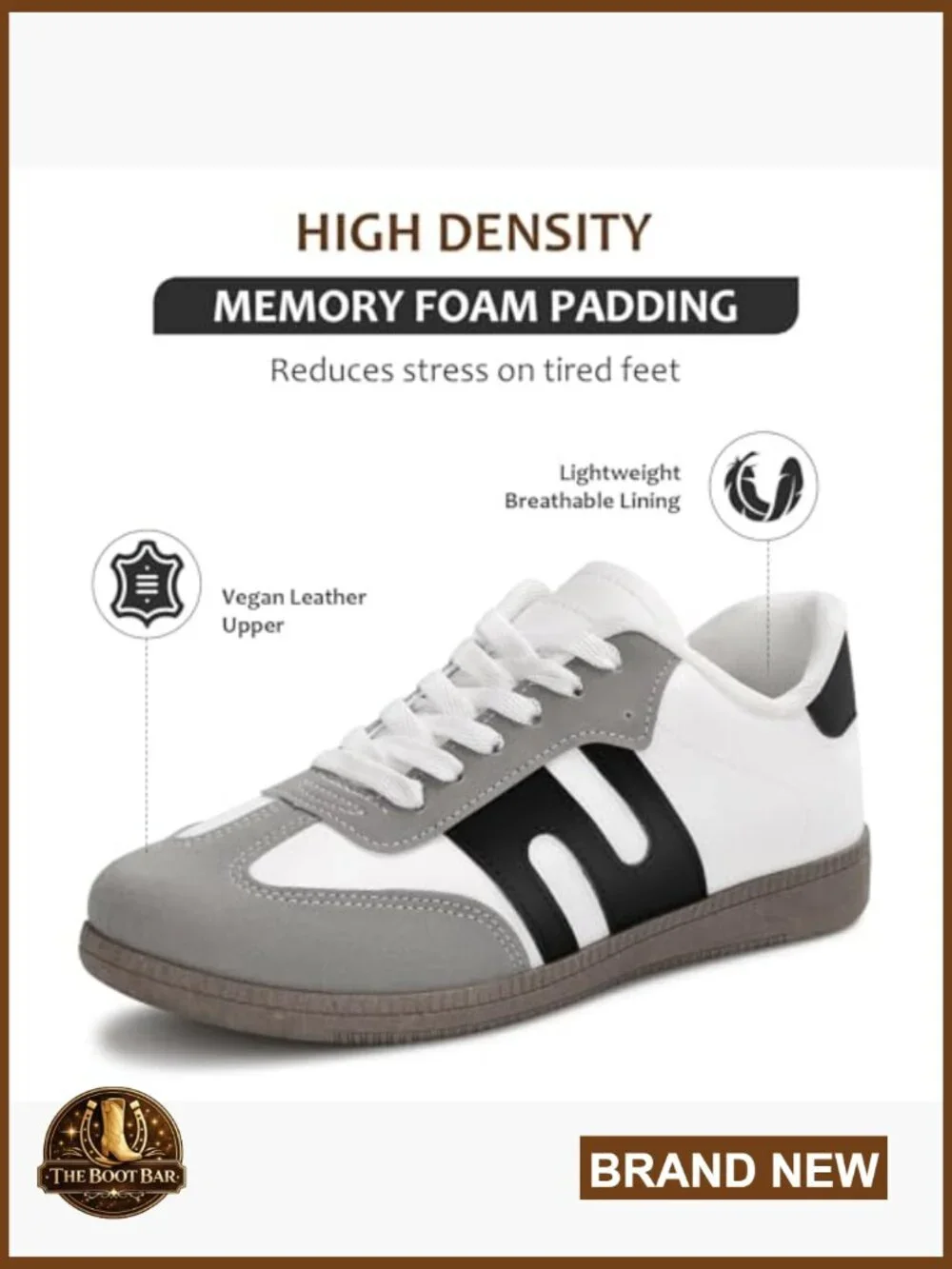 Women's Retro Gum Sole Fashion Sneakers Casual Lace Up Leather Skate Shoes