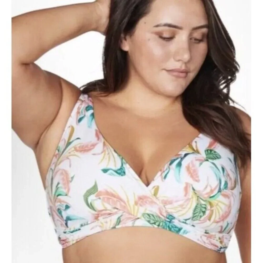 Artesands April Spritz Delacroix Bikini Top US SZ 8 Underwire DD/E Cup NWT