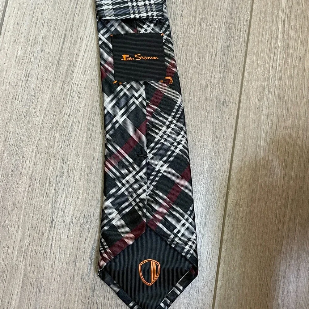 Ben Sherman plaid silk tie