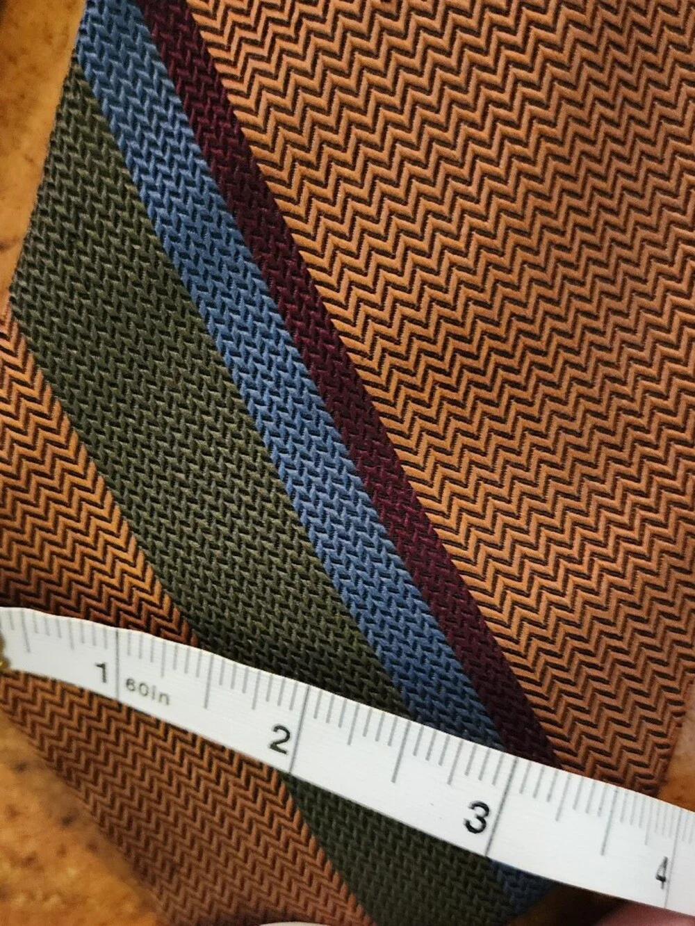 3pc Men’s 100% Silk Tie Lot TANGO Premier Vintage Abstract Striped Neckties