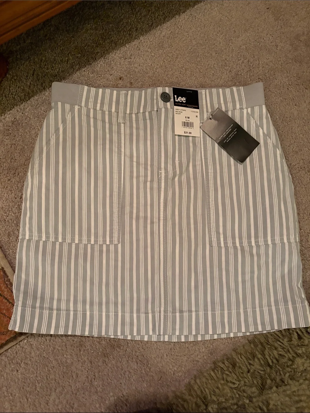 Lee Striped Mini Skirt in Blue and White