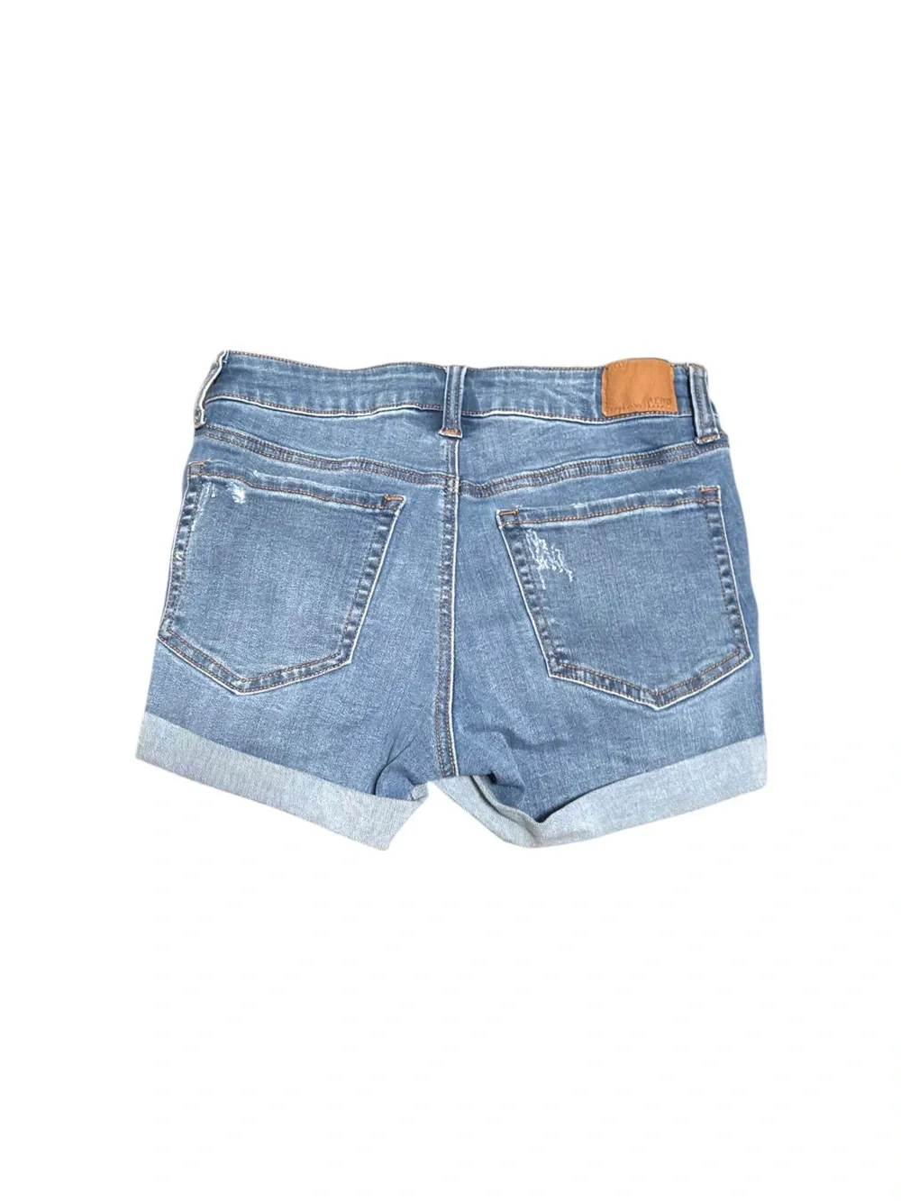 Aeropostale Women’s Size 4 High Rise Midi 3” Distressed Stretch Denim Shorts NWT