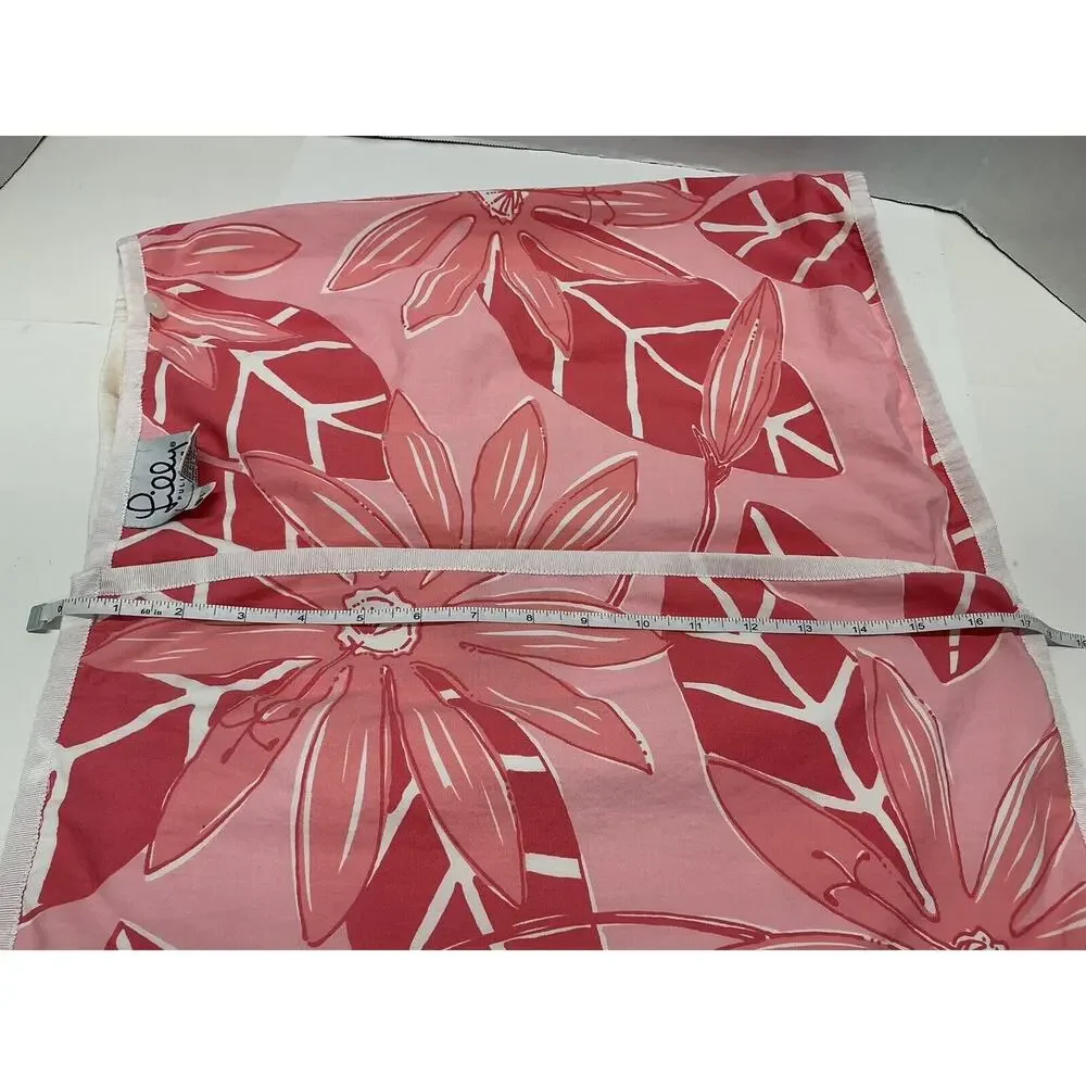 VTG Lilly Pulitzer Size 6 'Reversible' Wrap‎ Skirt Pink Flowers & Yellow