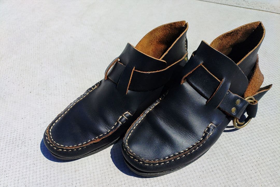 ◈◈◈◊QUODDY◊ Leather Moccasins with Buckle [Black]◈◈◈