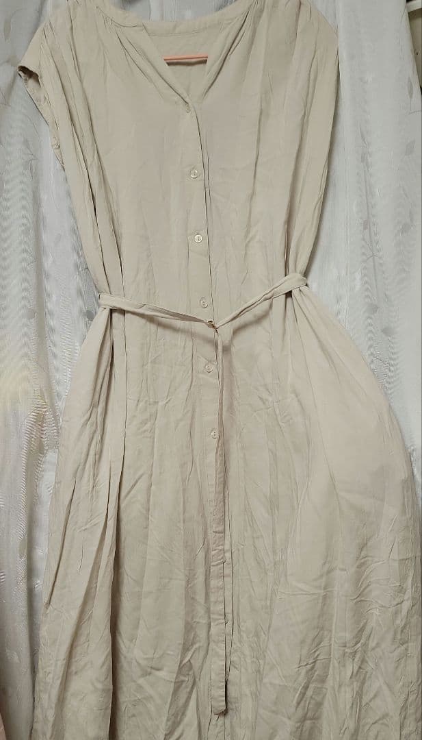 Yecca Vecca Beige V-Neck Button Shirt Dress - On Sale Until Weekend