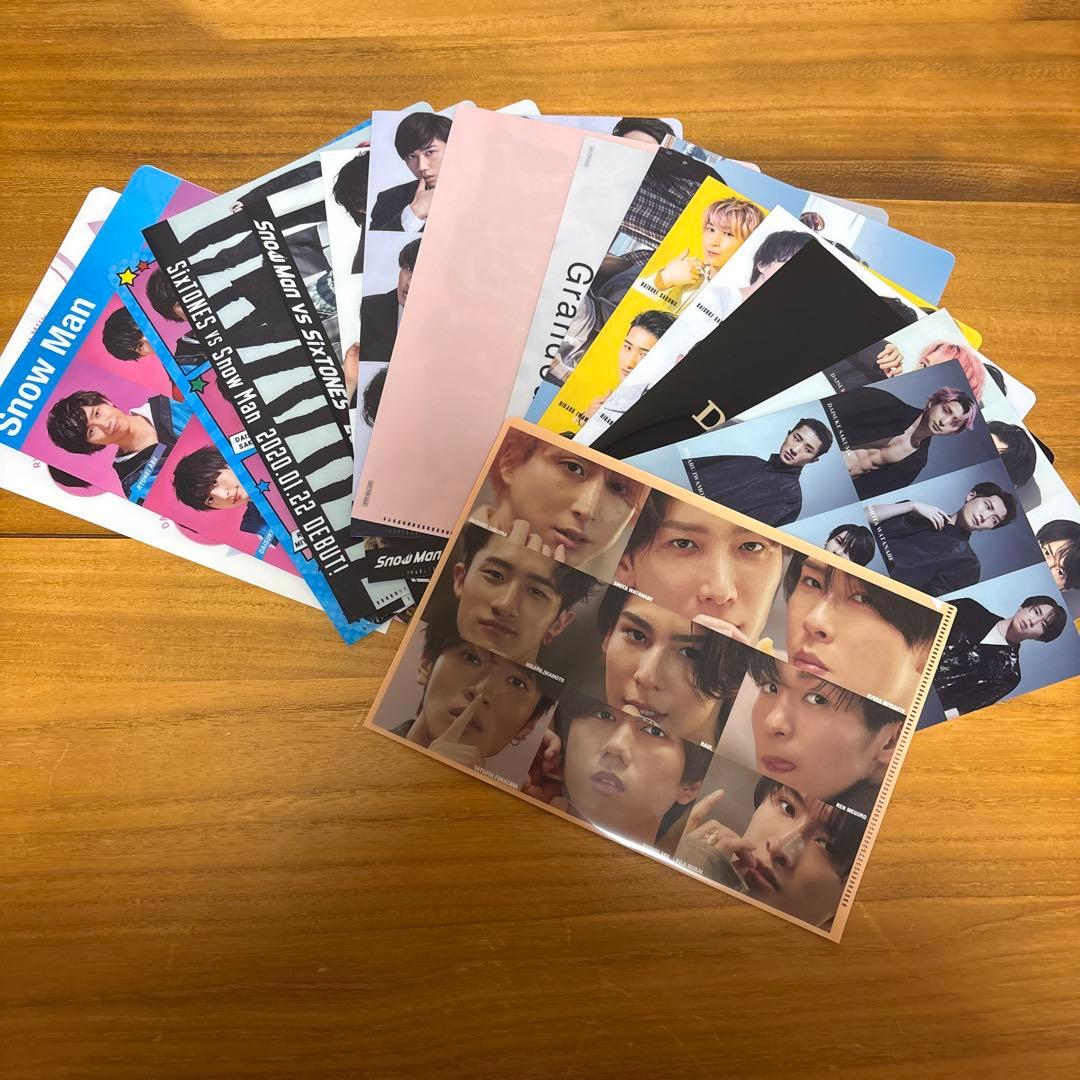 Snow Man Mini Clear File CD Purchase Bonus 17-Piece Set