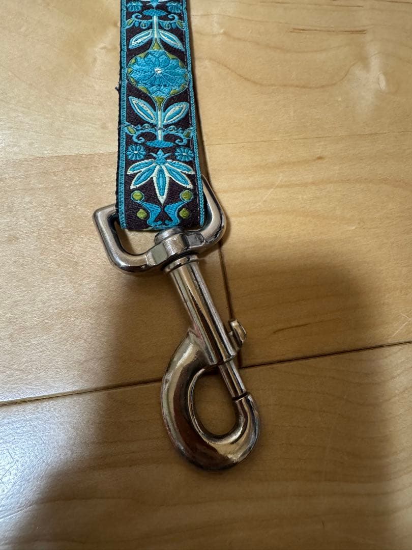Dog Leash with Floral Embroidery