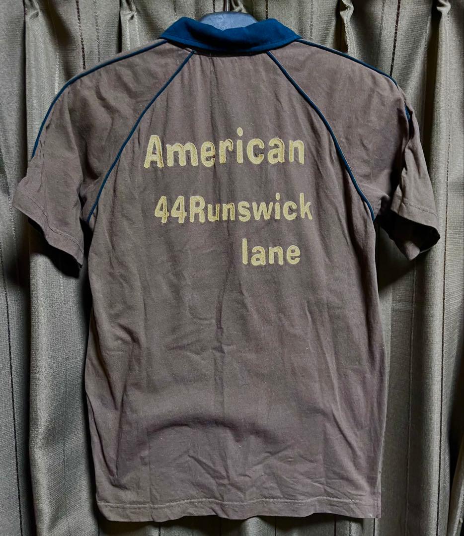 HOUSTON Houston Bowling Shirt Polo Shirt L Size Brown