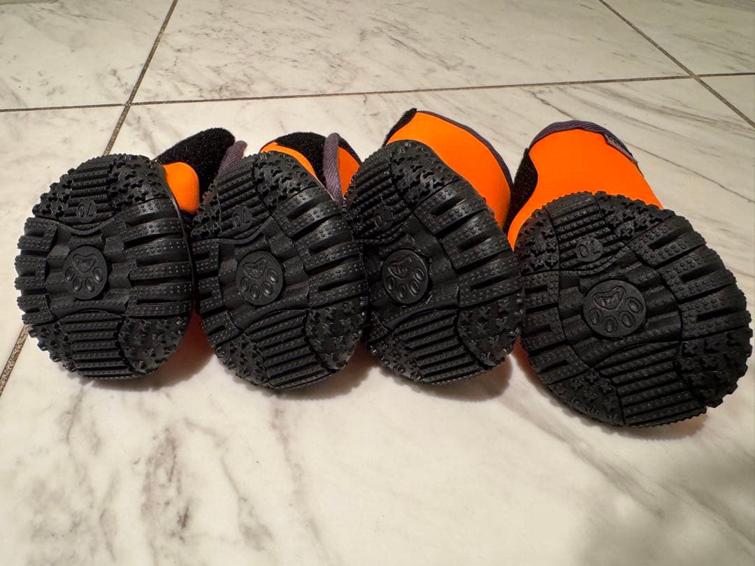 Dog Boots, Size L, Orange, Neoprene