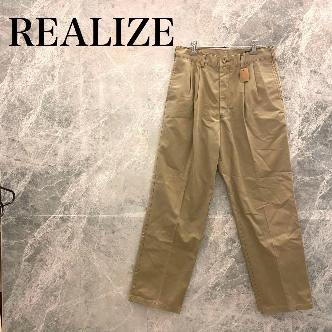 Excellent Condition REALIZE Bottoms Pants Beige 100% Cotton Men's