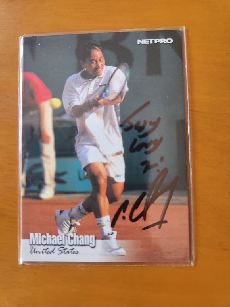 Michael Chang Autographed Card