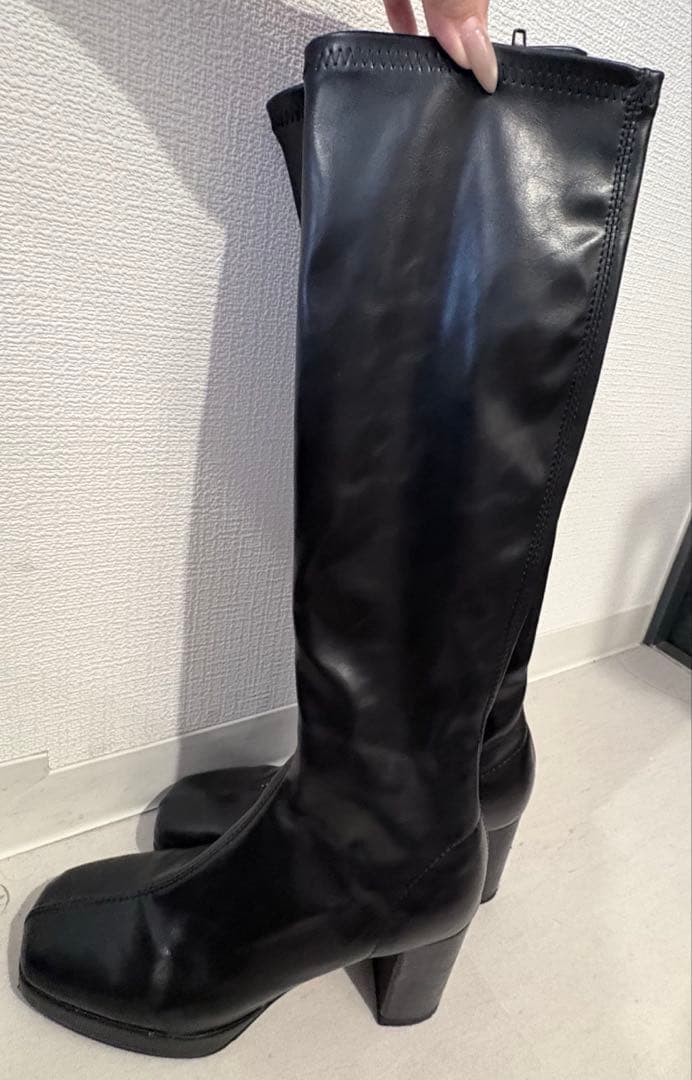 NAUNAU Detective Long Boots Si Belles Luna Black
