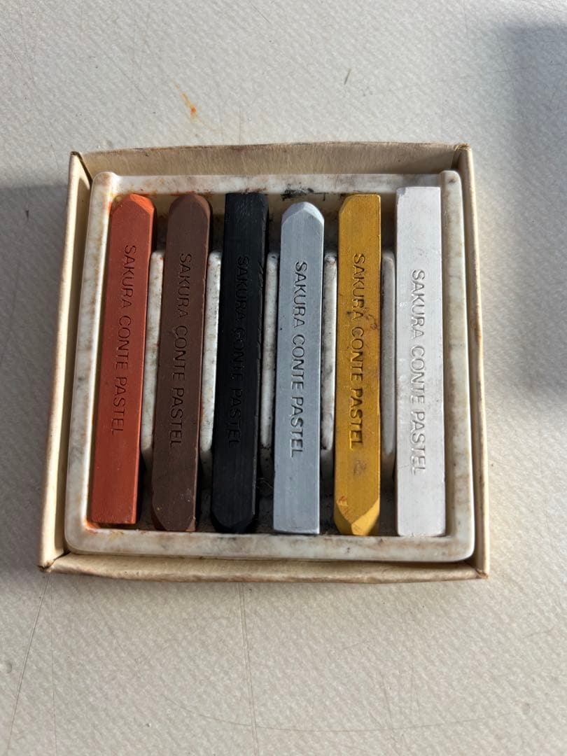 SAKURA CONTE PASTEL Set of 6 - Showa Retro Stationery