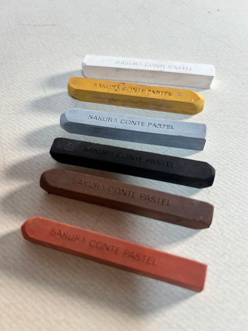 SAKURA CONTE PASTEL Set of 6 - Showa Retro Stationery