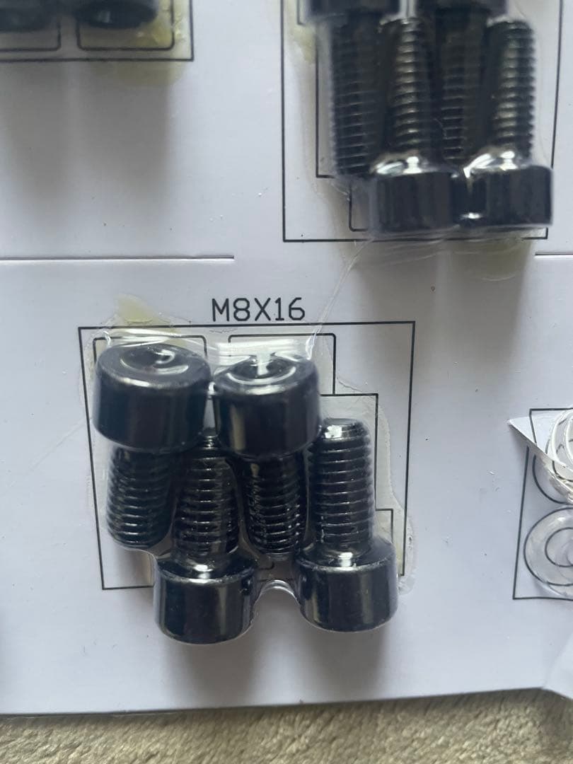 M8 x 16 Black Bolts (Set of 4)