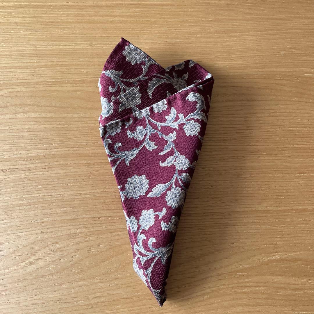 Pocket Square 100% Silk Wine Red