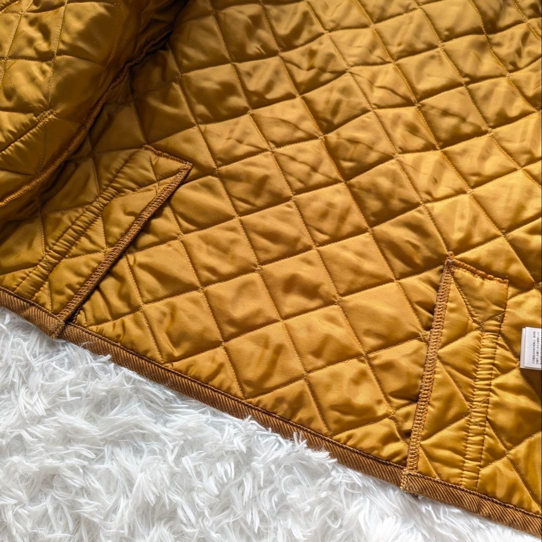 Lavenham Quilted Hooded Jacket, Size M, Made in England, Brown