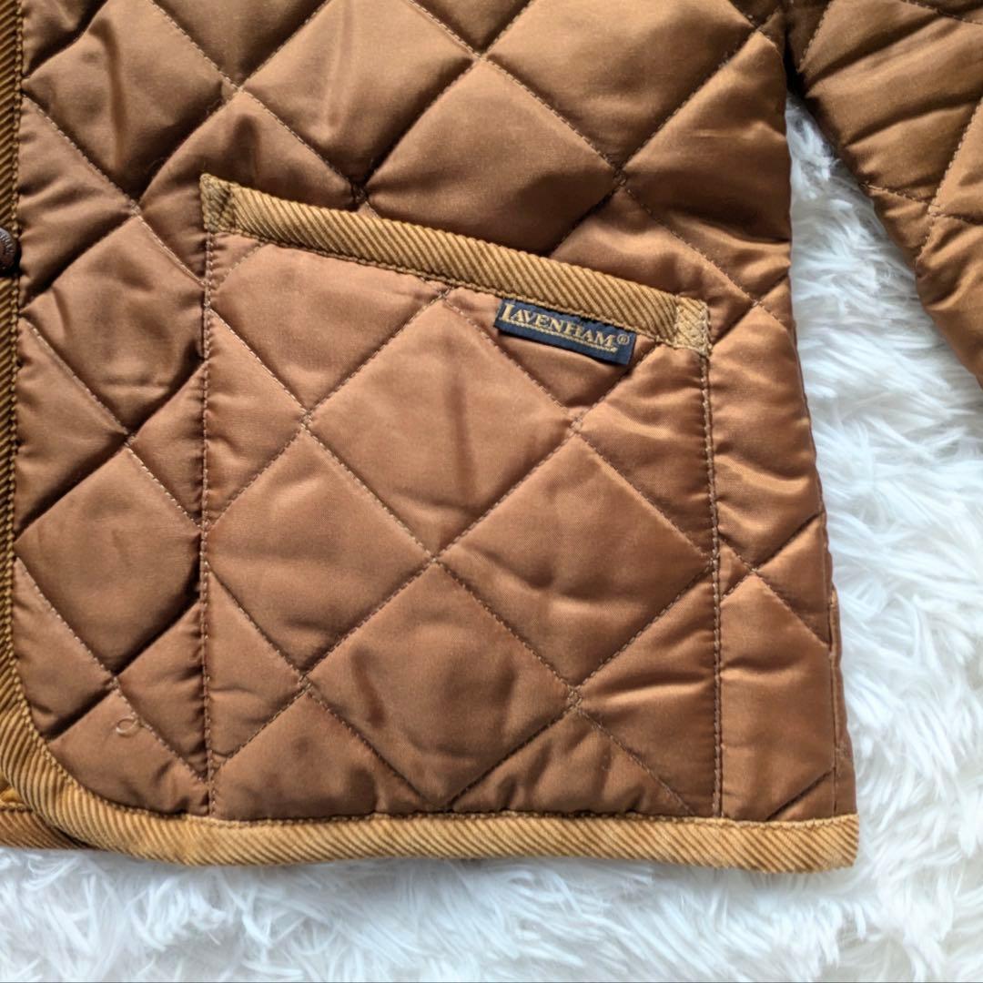 Lavenham Quilted Hooded Jacket, Size M, Made in England, Brown