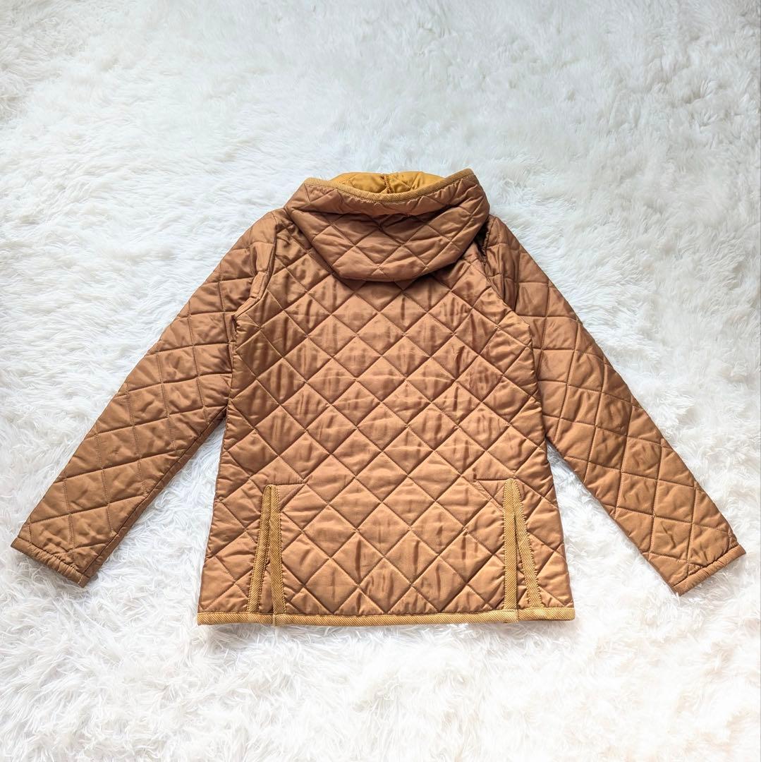 Lavenham Quilted Hooded Jacket, Size M, Made in England, Brown