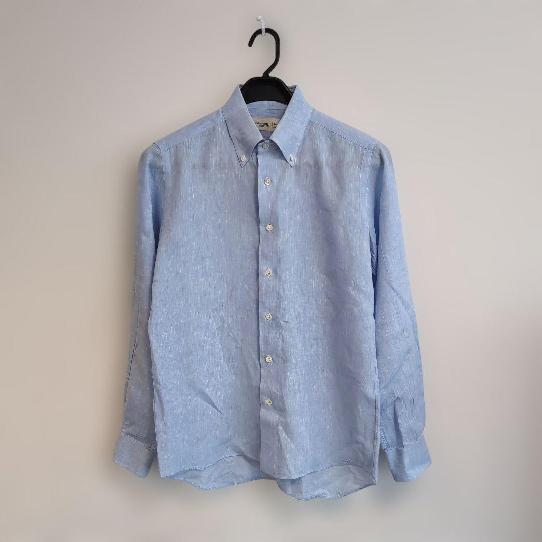 Maker's Shirt Kamakura Shirt Linen Button-Down Light Blue M