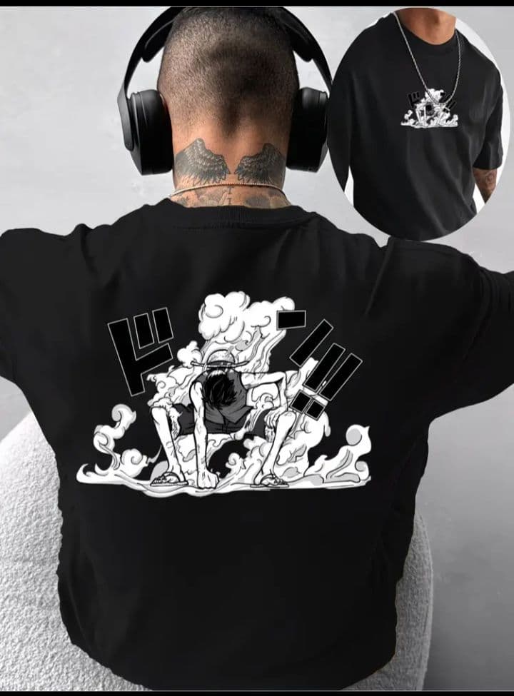 One Piece Luffy Oversized T-Shirt Black 1/6XL