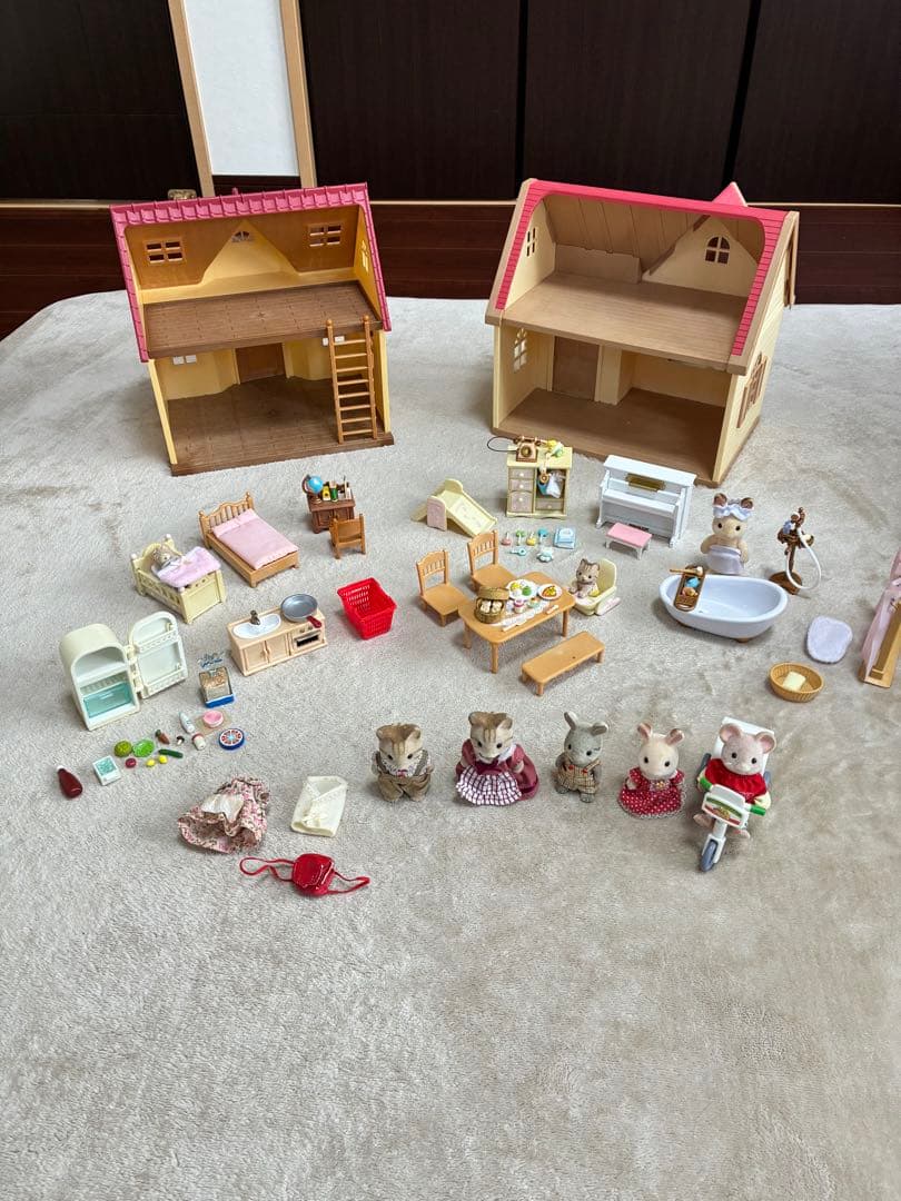 Sylvanian Families Set: Doll, House, and Furniture