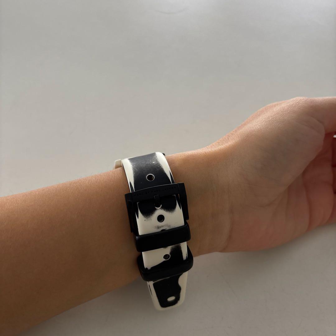 Marc by Marc Jacobs Watch, Cow Print, Black and White, Rubber, Women's, Men's