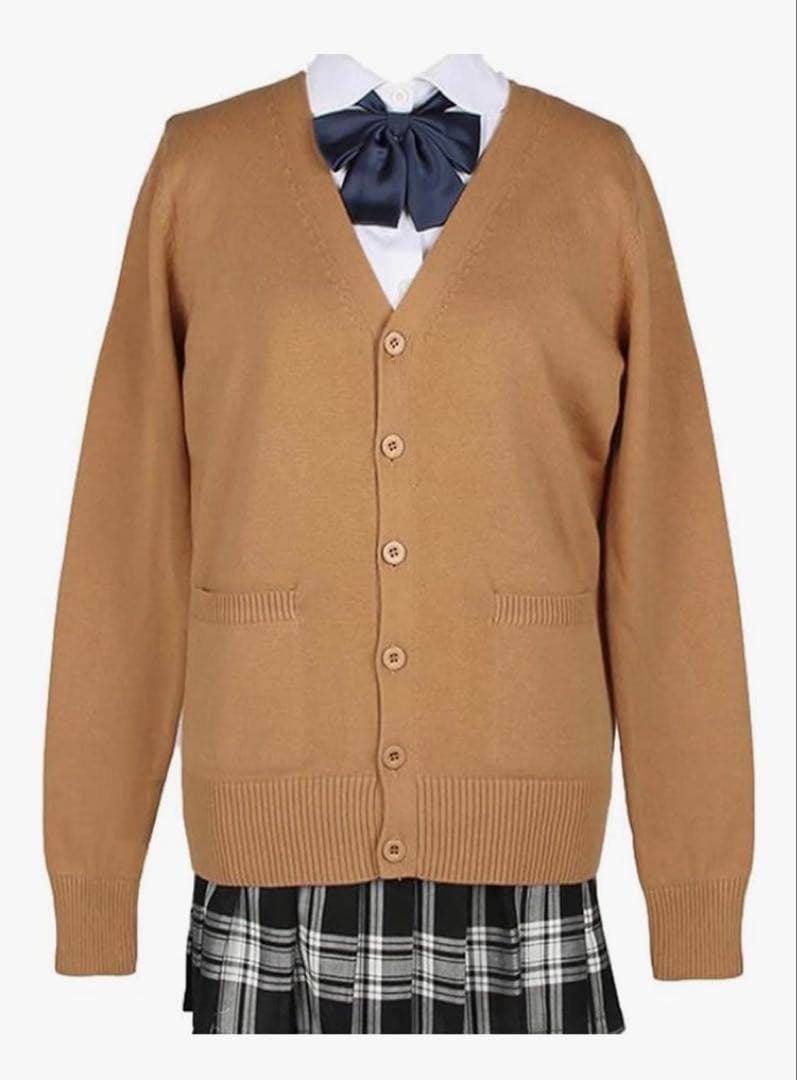 School Uniform Cardigan, Beige, L, Beautiful Condition