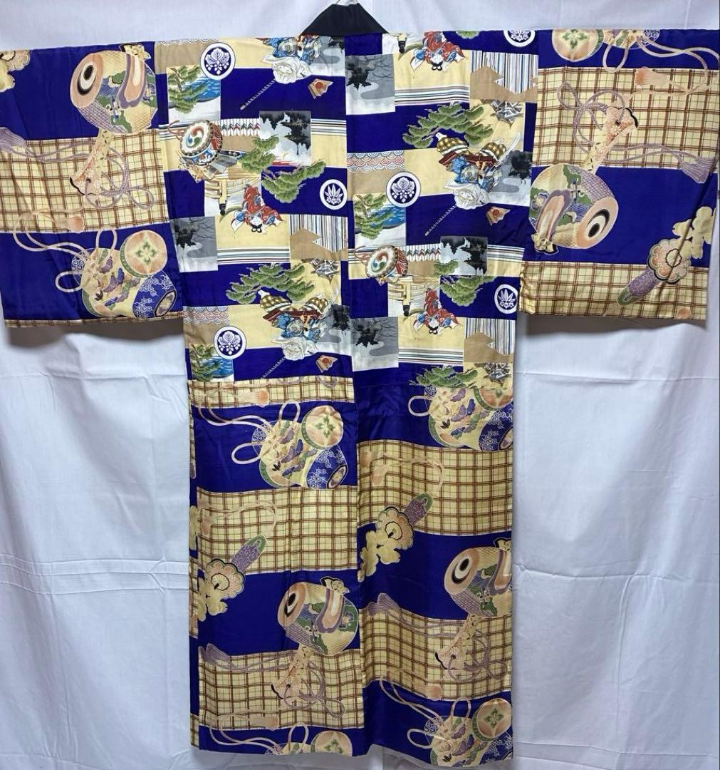 Men's 1-L Antique Nagajuban (Under-kimono) - Remake