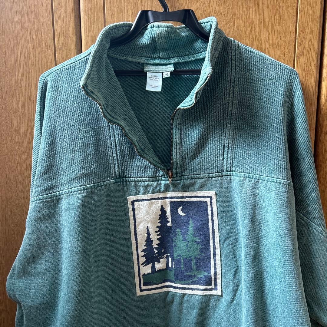 Coldwater Creek Sweatshirt L/XL Green 100% Cotton
