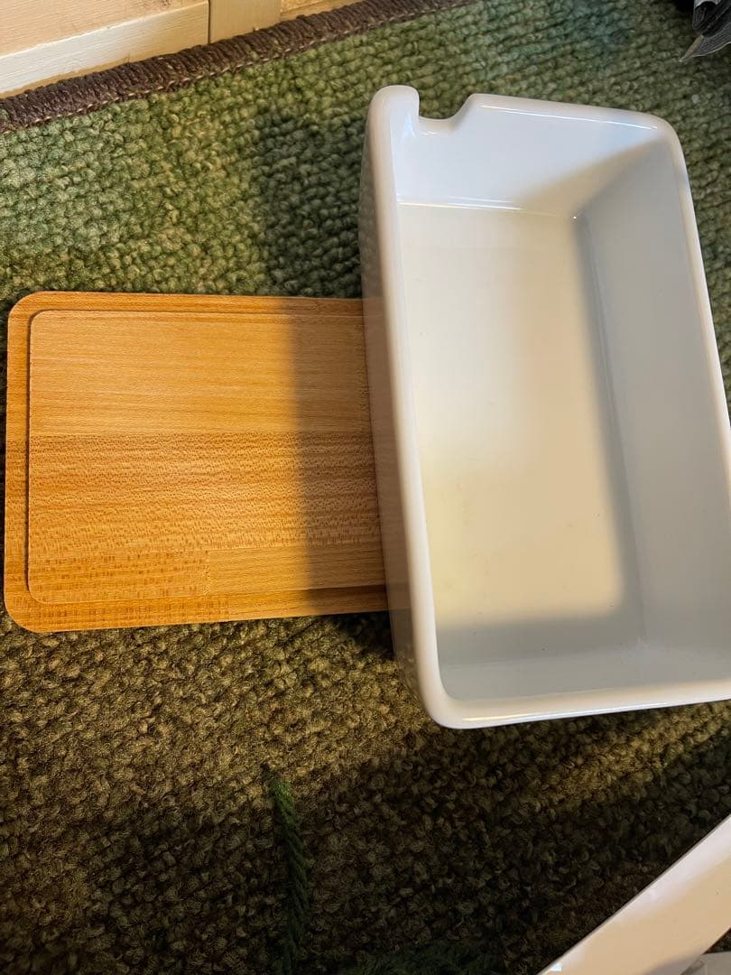 STYLE KITCHEN Ceramic Butter Case, White