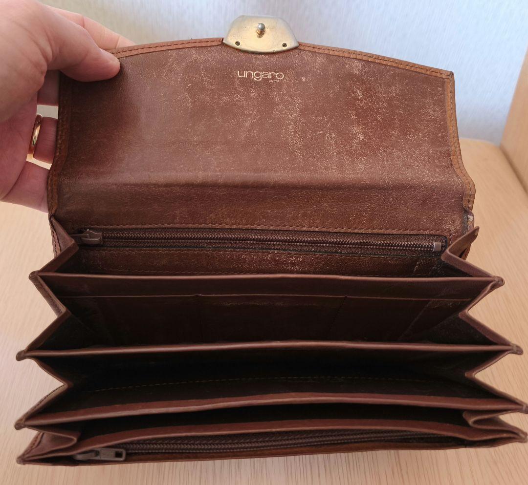 Ungaro Brown Long Wallet 中古品 Vintage