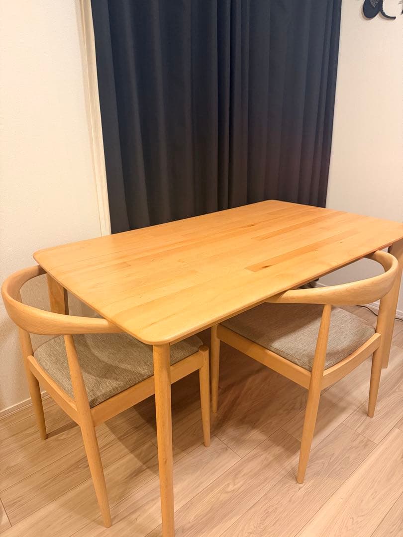 Nitori Dining Table and 2 Dining Chairs