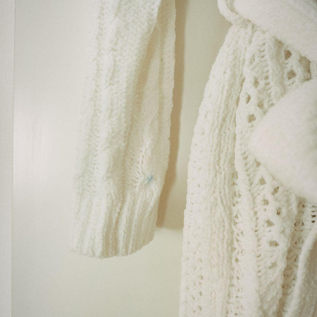 gelato pique Long Gown Cardigan, White
