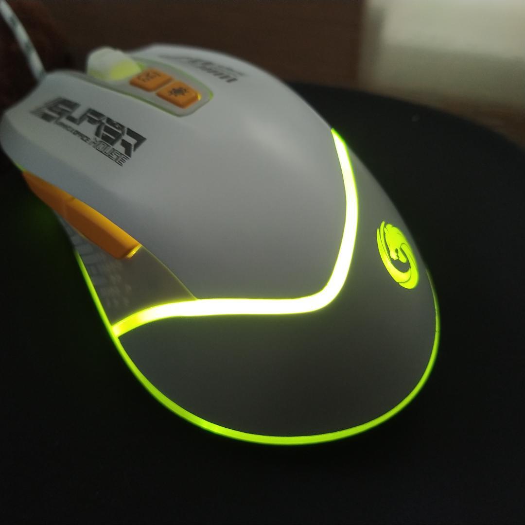 【Color: White】Wired Gaming High-Performance Mouse * 12000 DPI Optical Sensor