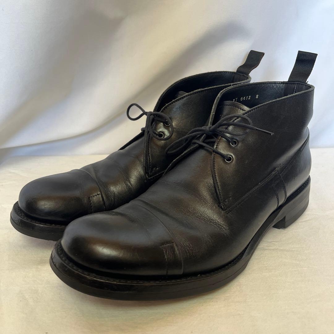 PRADA Straight Tip Cap Toe Leather Shoes 28-28.5cm