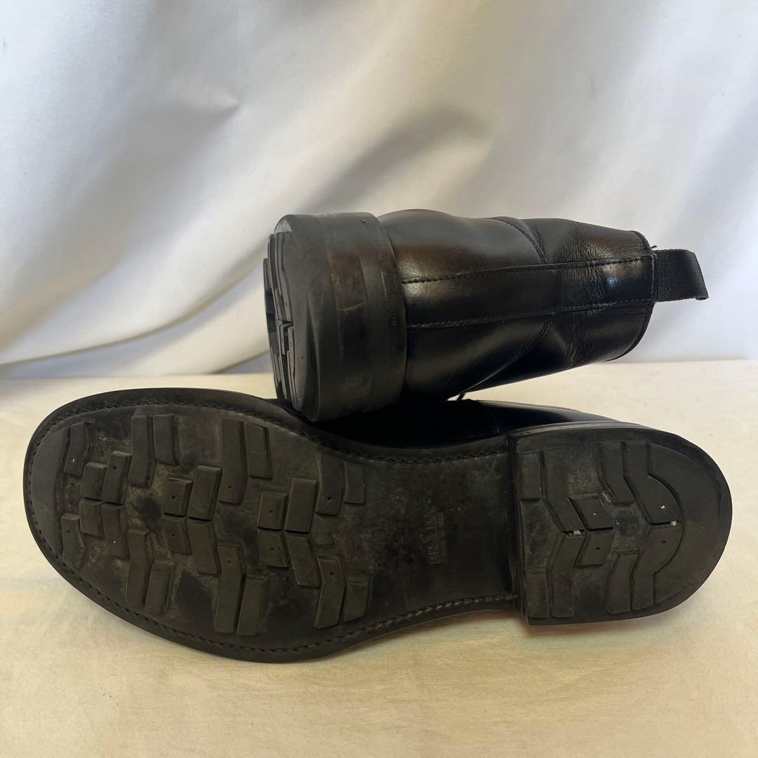 PRADA Straight Tip Cap Toe Leather Shoes 28-28.5cm