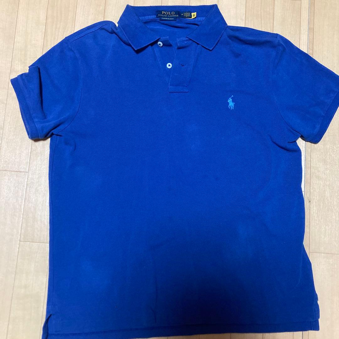 POLO RALPH LAUREN Custom Slim Fit Polo Shirt M Blue