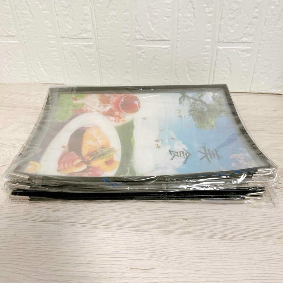 Restaurant Essential Menu Book A4 Size 4 Pages 8 Sides Clear Menu Black